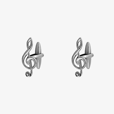 Treble Clef Crystal Cufflinks 90-1015