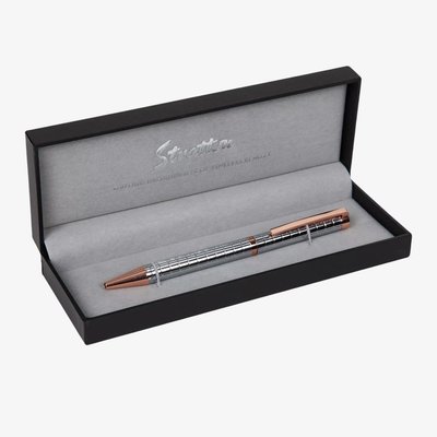 Stratton Silver & Rose Ballpoint Pen
