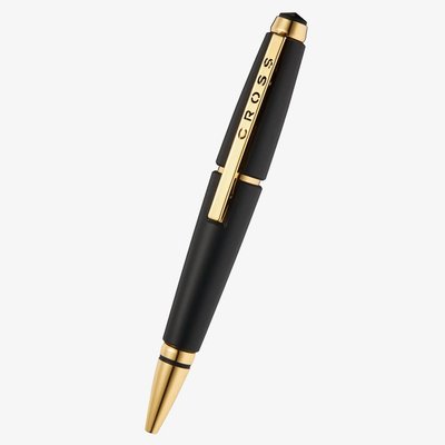 Cross Edge Matte Black Lacquer & Gold Selectip Rollerball Pen AT0555-20