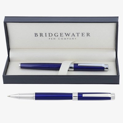 Bridgewater Galway Blue And Chrome Rollerball Pen 341536