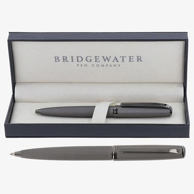 Bridgewater Stirling Matte Grey & Gunmetal Ballpoint Pen 337453