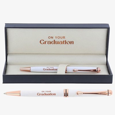 Bridgewater White & Rose Gold Graduation Occasion Pen 346606