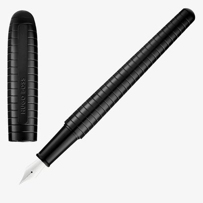 BOSS Contour Bauhaus Black Fountain Pen HSM6432A