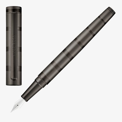 BOSS Loop Stripes Gunmetal Fountain Pen HSH6852D