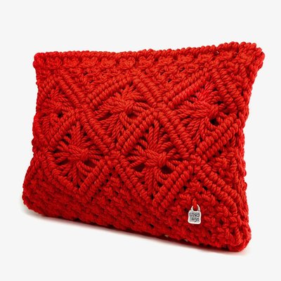 UNOde50 Summer 22 Red Crochet Clutch Bag
