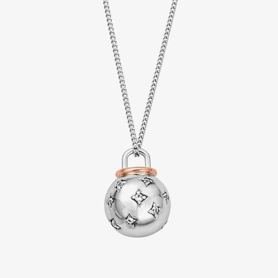 Clogau Silver 9ct Rose Gold Topaz Bauble Pendant Necklace