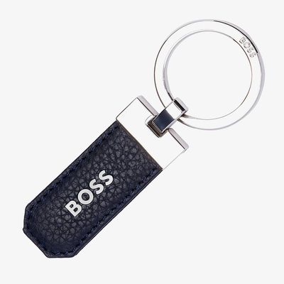 BOSS Classic Grained Navy Keyring