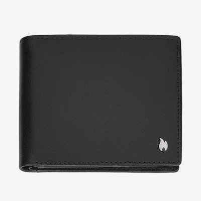 Zippo Signature Tri-Fold Black Leather Wallet