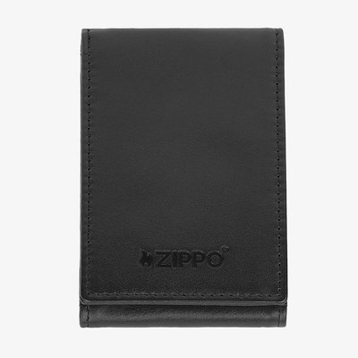 Zippo Carbon Fibre Pattern Fold Out Black Card Holder Wallet 2007998