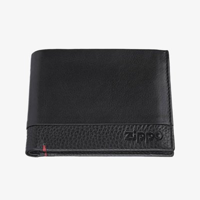 Zippo Black Nappa Leather Tri-Fold Wallet