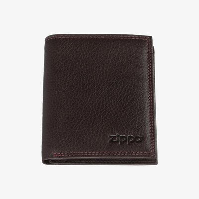Zippo Brown Leather Tri-Fold Wallet 2006048