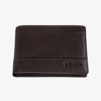 Zippo Brown Leather Tri-Fold Wallet