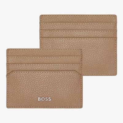 BOSS Classic Grained Camel Card Holder Wallet HLC416X
