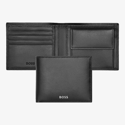 BOSS Classic Smooth Black Coins Wallet HLM403A