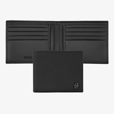 BOSS Double B Saffiano Black Wallet HLW526A