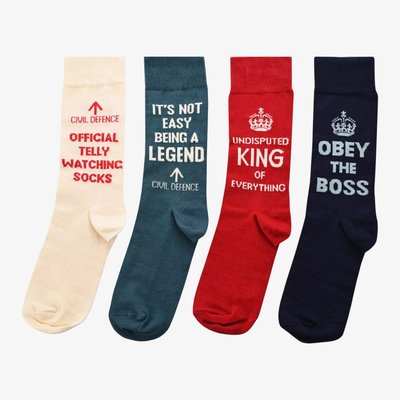 Civil Defence 4 Piece Mens Sock Set