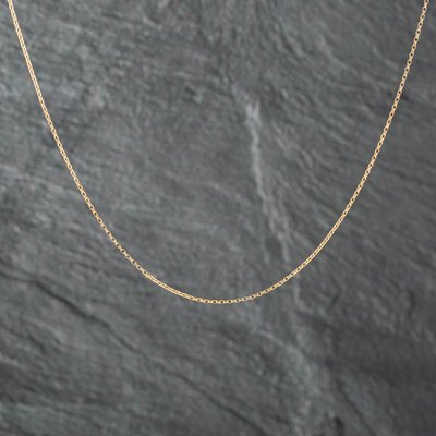 Second Hand 9ct Yellow Gold Super Fine Diamond Cut 18 Inch Belcher Chain
