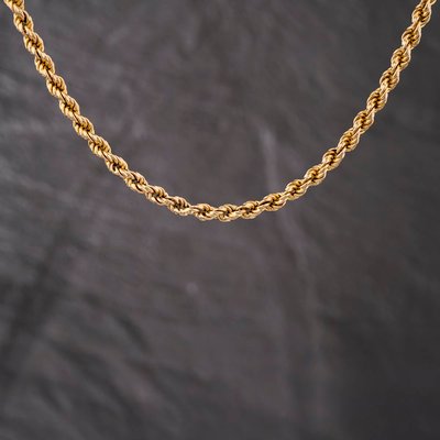 Second Hand 9ct Yellow Gold 15 Inch Rope Chain 41041769