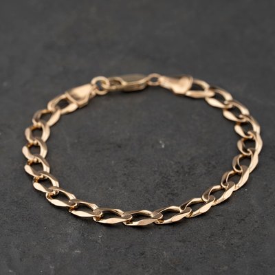 Second Hand 9ct Yellow Gold 8.5 Inch Curb Chain Bracelet 41081308