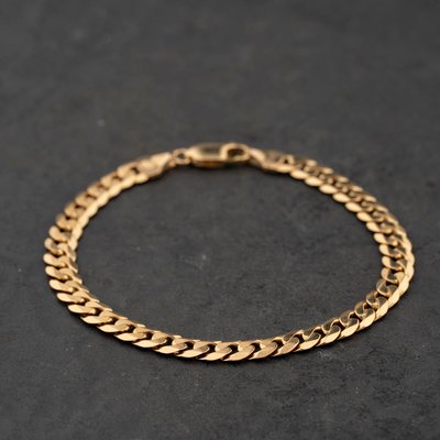 Second Hand 9ct Yellow Gold 8 Inch Curb Chain Bracelet 41081316