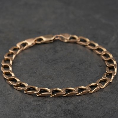 Second Hand 9ct Yellow Gold 8.5 Inch Curb Chain Bracelet 41081342