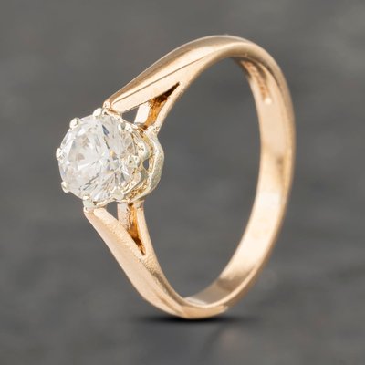 Second Hand 9ct Yellow Gold Cubic Zirconia Solitaire Ring