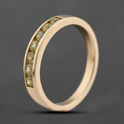 Second Hand 9ct Yellow Gold Quartz Channel Set Half Eternity Ring