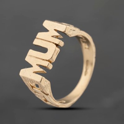 Second Hand 9ct Yellow Gold Mum Signet Ring