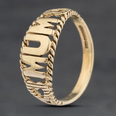 Second Hand 9ct Yellow Gold Mum Signet Ring