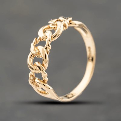 Second Hand 9ct Yellow Gold Chain Link Dress Ring 41104162