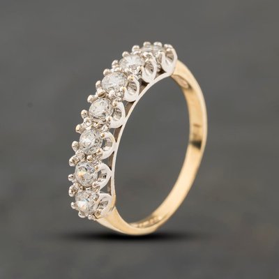 Second Hand 9ct Two Colour Gold Cubic Zirconia Seven Stone Ring 41104474
