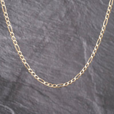 Second Hand 9ct Yellow Gold 3+1 Link 19 Inch Figaro Chain 41162266