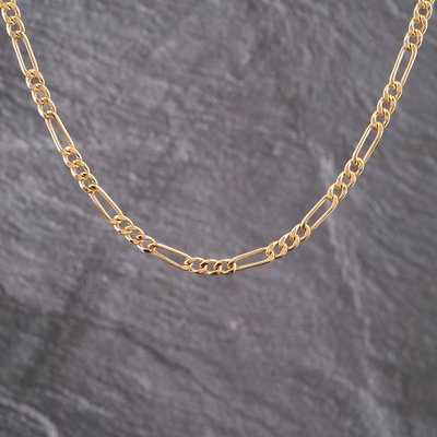 Second Hand 9ct Yellow Gold 3+1 Link 18 Inch Figaro Chain 41162277