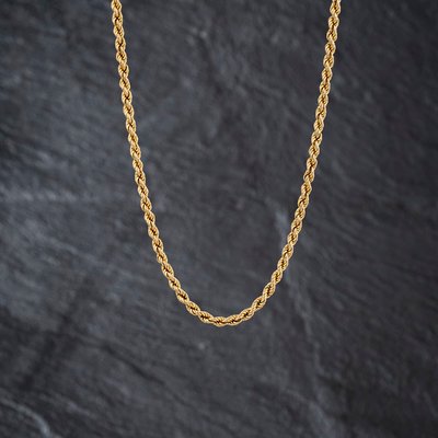 Second Hand 9ct Yellow Gold 16 Inch Rope Chain 41162362