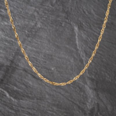 Second Hand 9ct Yellow Gold Twisted 18 Inch Curb Chain 41162467