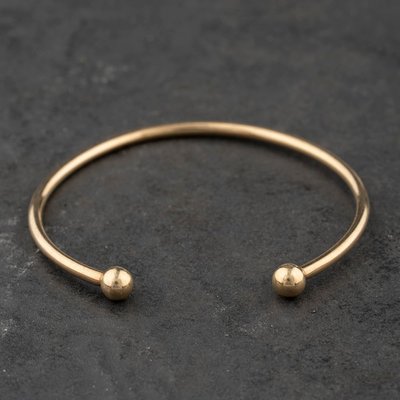 Second Hand 9ct Yellow Gold Plain Torque Bangle 41211458