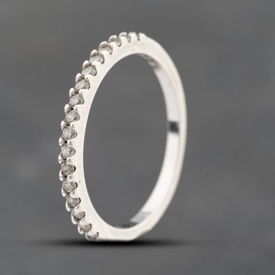 Second Hand Silver Cubic Zirconia Half Eternity Ring 41251565