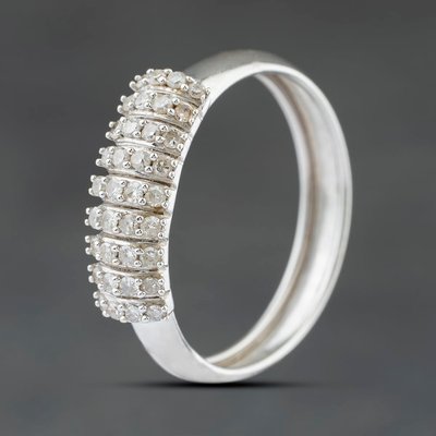 Second Hand 9ct White Gold 0.36ct Diamond Four Row Dress Ring 41384544