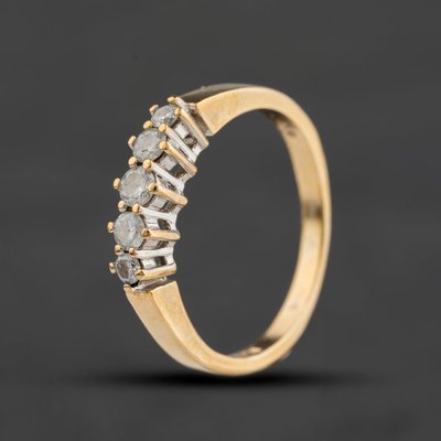Second Hand Vintage Yellow Gold 0.25ct Diamond Graduated Five Stone Ring 41384715