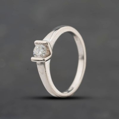 Second Hand Platinum 0.20ct Brilliant Cut Diamond Tension Set Solitaire Ring 41384839