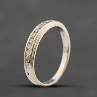 Second Hand 9ct White Gold 0.25ct Brilliant Cut Diamond Channel Set Half Eternity Ring 41384859