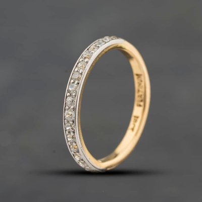 Second Hand Vintage Yellow Gold 0.25ct Diamond Half Eternity Ring 41384860