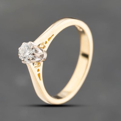 Second Hand 18ct Yellow Gold 0.20ct Brilliant Cut Diamond Solitaire Ring 41482011