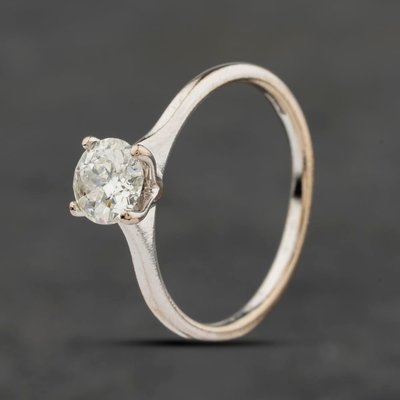 Second Hand 18ct White Gold Diamond Four Claw Solitaire Ring 41482530