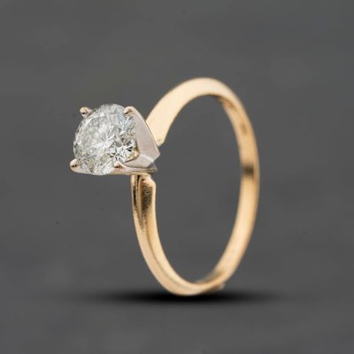 Second Hand Yellow Gold 1.04ct Brilliant Cut Diamond Solitaire Ring 41482597