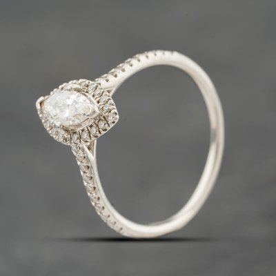 Second Hand Platinum 0.50ct Marquise Cut Diamond Cluster Ring 41482683