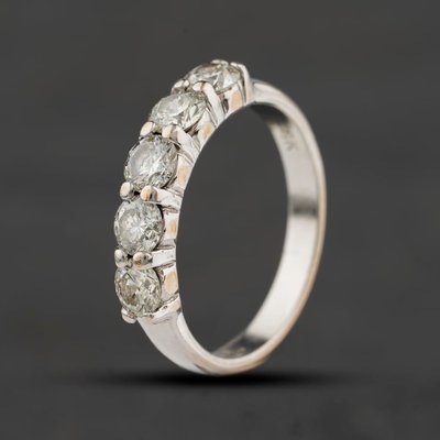 Second Hand 18ct White Gold 1.00ct Brilliant Cut Diamond Five Stone Ring 41482966