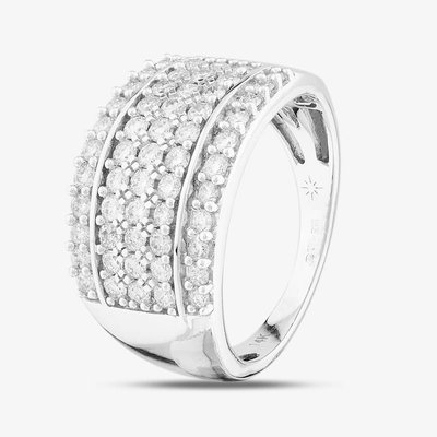 Second Hand 14ct White Gold 1.00ct Brilliant Cut Diamond Five Row Ring 43121043