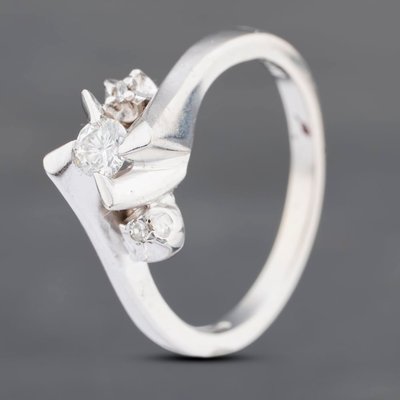 Second Hand 9ct White Gold 0.18ct Brilliant Cut Diamond Solitaire Ring 43121105