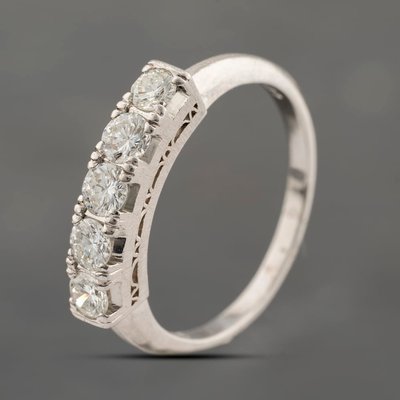 Second Hand Platinum 0.61ct Brilliant Cut Diamond Five Stone Ring 43121279